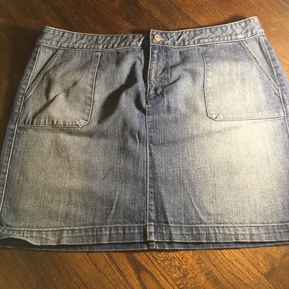 Loft denim mini skirt